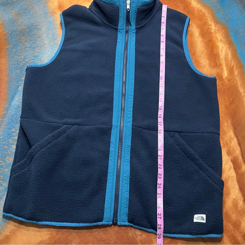 North Face Carbondale Heavy weight Fleece zip up vest size large Aviator blue - Picture 9 of 13